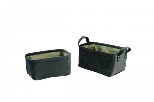 Velvet storage baskets