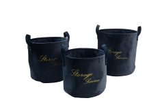 Velvet storage baskets