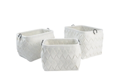 Felt storage baskets