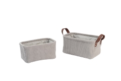 Corduroy storage basket