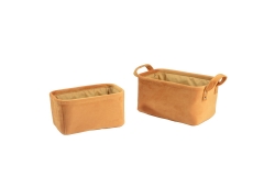 Velvet storage baskets