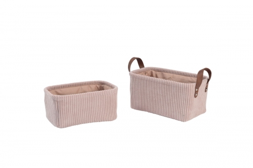 Corduroy storage baskets