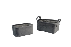 Velvet storage baskets