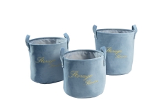 Velvet storage baskets