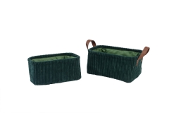 Corduroy storage baskets