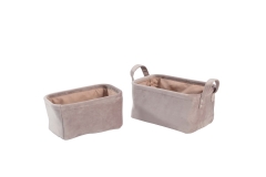 Velvet storage baskets