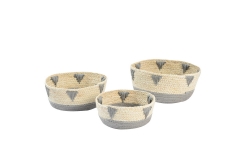 Maize leaf and paper storage baskets