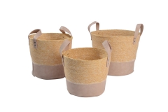 Paper and PU storage baskets