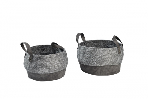 Paper and PU storage baskets