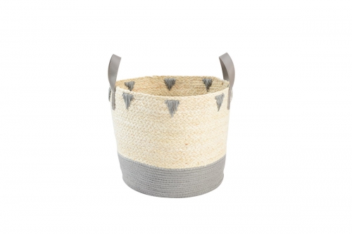 Maize leaf and paper laundry basket