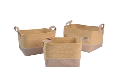 Paper and PU storage baskets