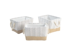 Fabric storage baskets