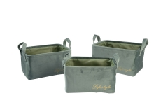 Velvet storage baskets