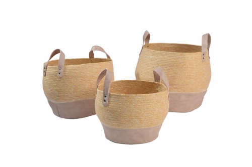 Paper and PU storage baskets