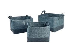 Paper and PU storage baskets