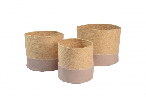 Paper and PU storage baskets