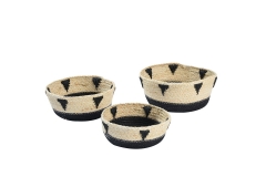 Maize leaf and paper storage baskets