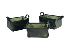 Velvet storage baskets