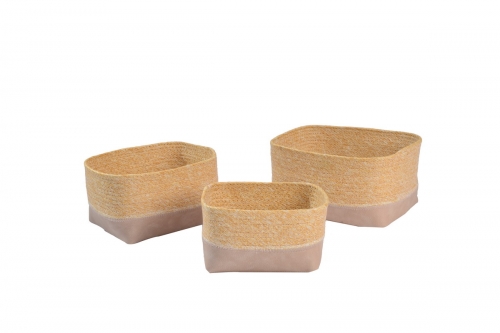 Paper and PU storage baskets