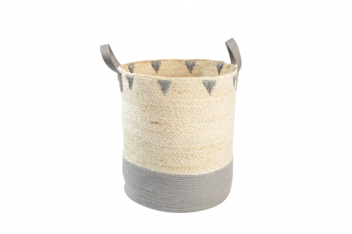 Maize leaf and paper laundry basket