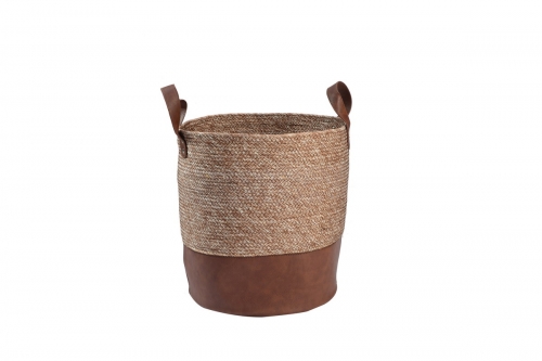 Paper and PU laundry basket