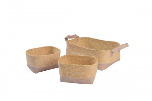 Paper and PU storage baskets