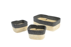 Cotton rope and maize leaf storage baskets