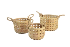 Wooden chip storage baskets