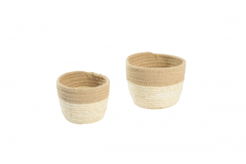 Jute and maize leaf storage baskets