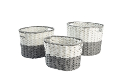 PE and wire storage baskets