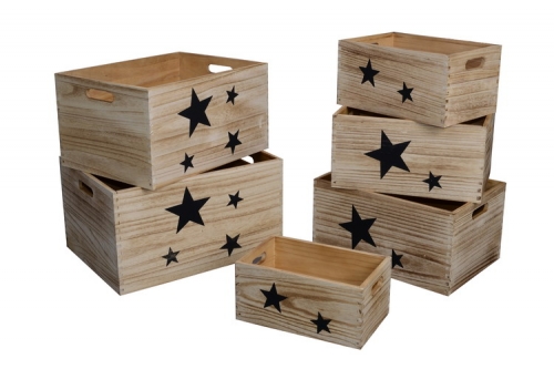 wooden storage baskets