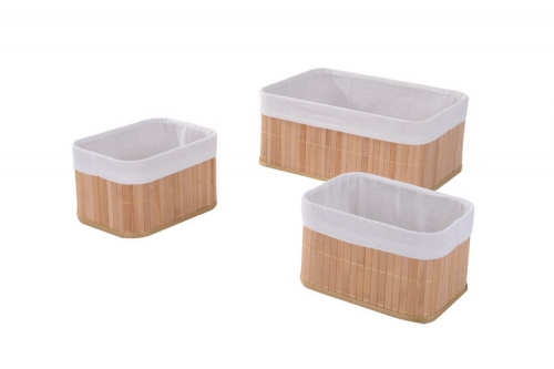 Bamboo storage baskets