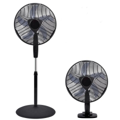 Grelha de plástico com ventilador oscilante de pedestal de 16