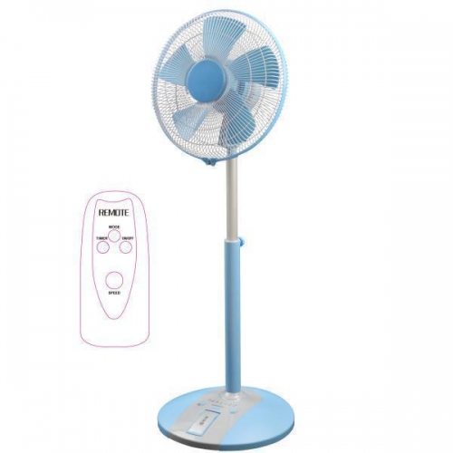 12" Oscillating Slim Pedestal & Desk Fan with Remote Control and Timer