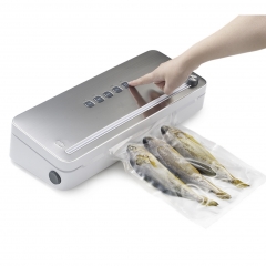 Stainless steel Vacuum Bag Sealer Food Packing Sealer Machine With Bag Cutter and external tube