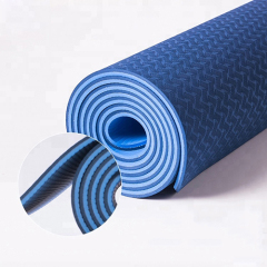 two layer colors TPE yoga mat