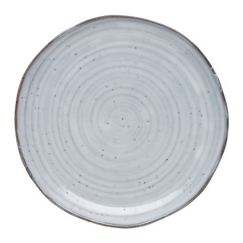 Reactive speckle glaze dinner Plate Orchid 27.5 cm,Made of durable stoneware and featuring an organic shape and rustic edges,