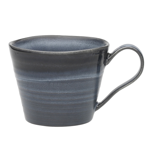Mugliving Arc Mug Indigo 335ml， reactive glaze mug,hypnotic circular pattern mug, ceramic coffee mug, stoneware tea mug
