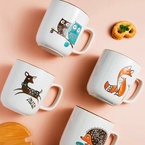 Mugliving Animal pattern mug, ceramic mug, stoneware mug, coffee mug, tea mug,lovely mug for child, lovely gift