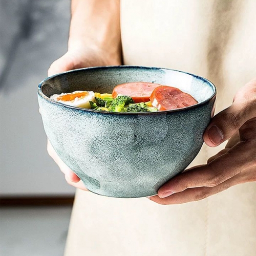 Organic bowl, Hand-thrown appeal bowl,Retro bowl,reactive blue glaze salad bowl,ceramic bowl, pasta bowl,stoneware bowl,cereal bowl