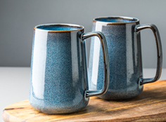 Reactive blue glaze mug