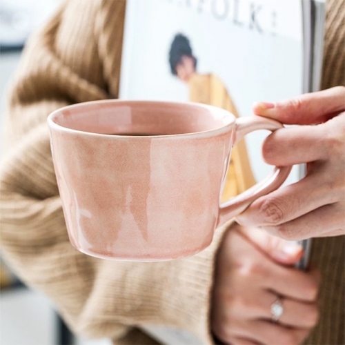 Mugliving reactive pink glaze mug, ceramic mug ,ceramic coffee mug, handmade tea mug, sweet gift,  eco-friendly