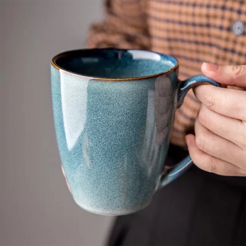 Mugliving reactive blue glaze mug, Reactive Sydney blue ceramic mug ,ceramic coffee mug, handmade mug, sweet gift, eco-friendly