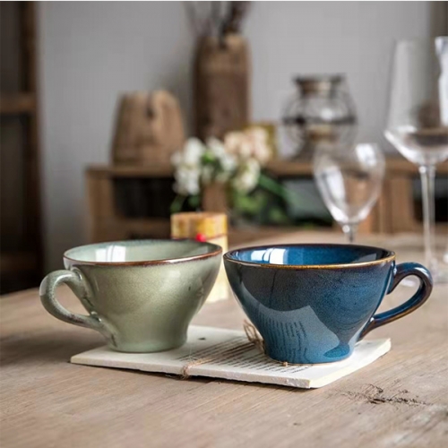 Muglivng reactive glaze ceramic mug,Hand-thrown appeal mug, Retro ceramic mug, ceramic coffee mug,milk mug, ceramic tea mug