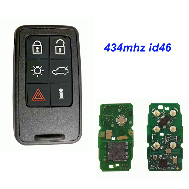 MK170001 6 Buttons 434MHz Smart Key for Volvo PCF7953 KR55WK49266 ...
