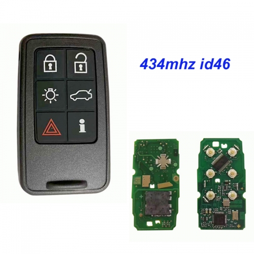 MK170001 6 Buttons 434MHz Smart Key for Volvo PCF7953 KR55WK49266 Remote Control Fob
