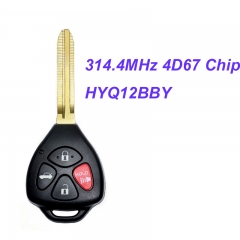 MK190038 314.4MHz 3+1 Button Remote Control for Camry 2007 2008 2009 2010 2011 4D67 Chip HYQ12BBY Car Key Fob