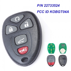 MK280013 4+1 Button 315mhz Remote Control Car Key Fob for Buick P-ontiac G5 G6 Chevrolet P/N 22733524 FCC ID KOBGT04A