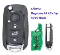 MK330005 Button 433MHZ Smart Remote Key for FIAT 500 500X  Auto Car Key Fob