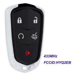 MK340016 434MHz 4+1 Button Remote Car Key for C-adillac ATS CTS SRX 2015 2016 2017 2018 FCC ID HYQ2EB
